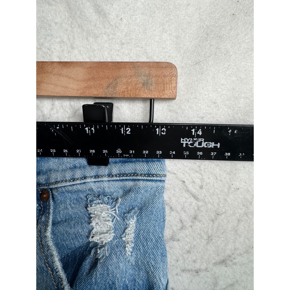 Levis Premium Ribcage Shorts Light Wash Distressed Denim 77879-0013 Size 27 - Picture 13 of 13